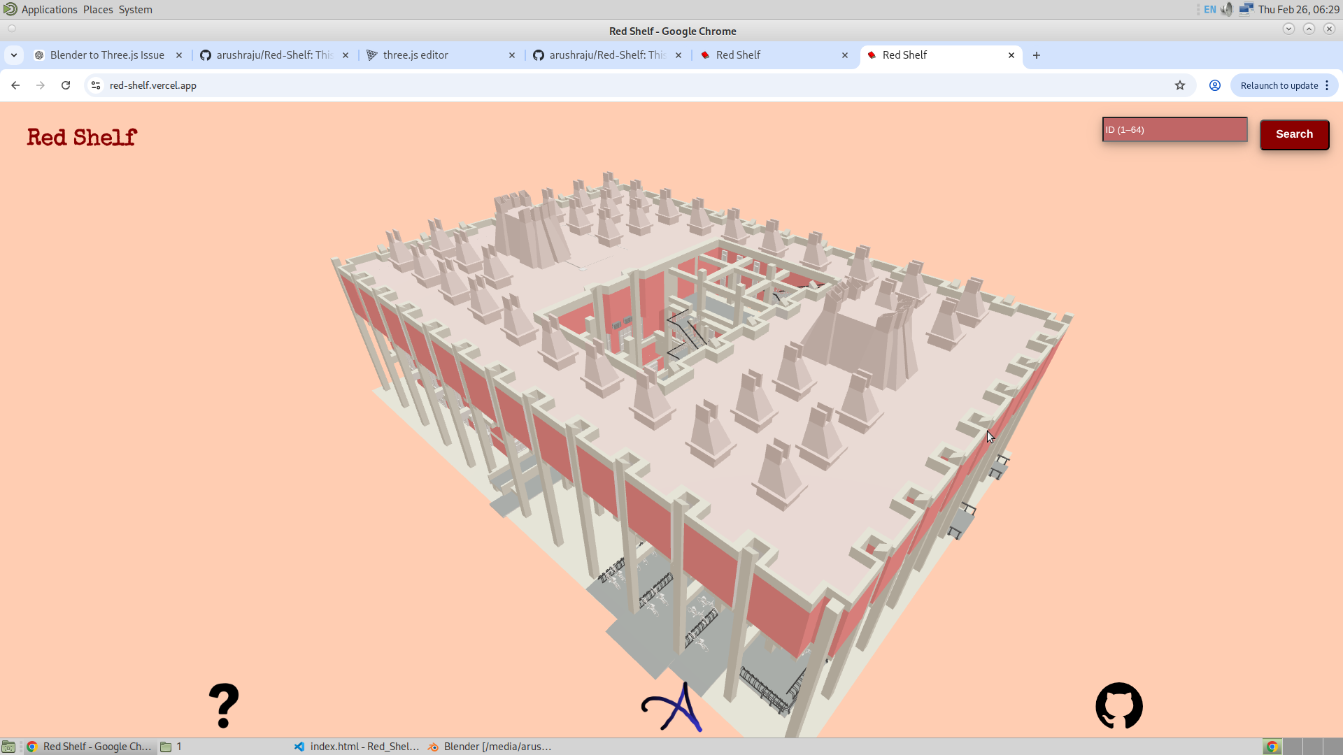 Image of model in Three.js