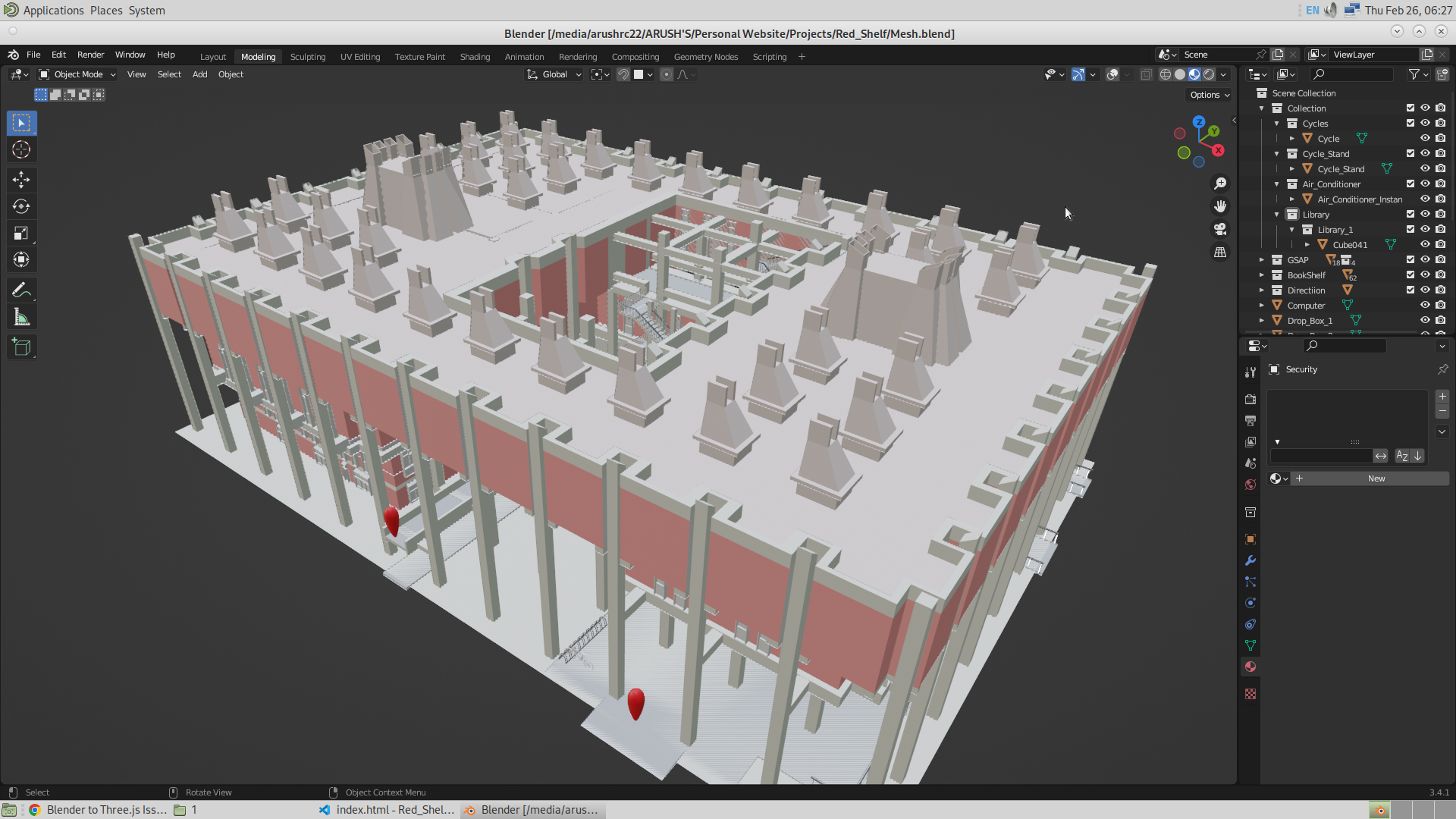 Image of model in Blender