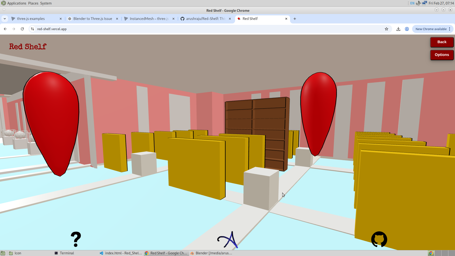 Image of the detailed bookshelf after exiting GSAP