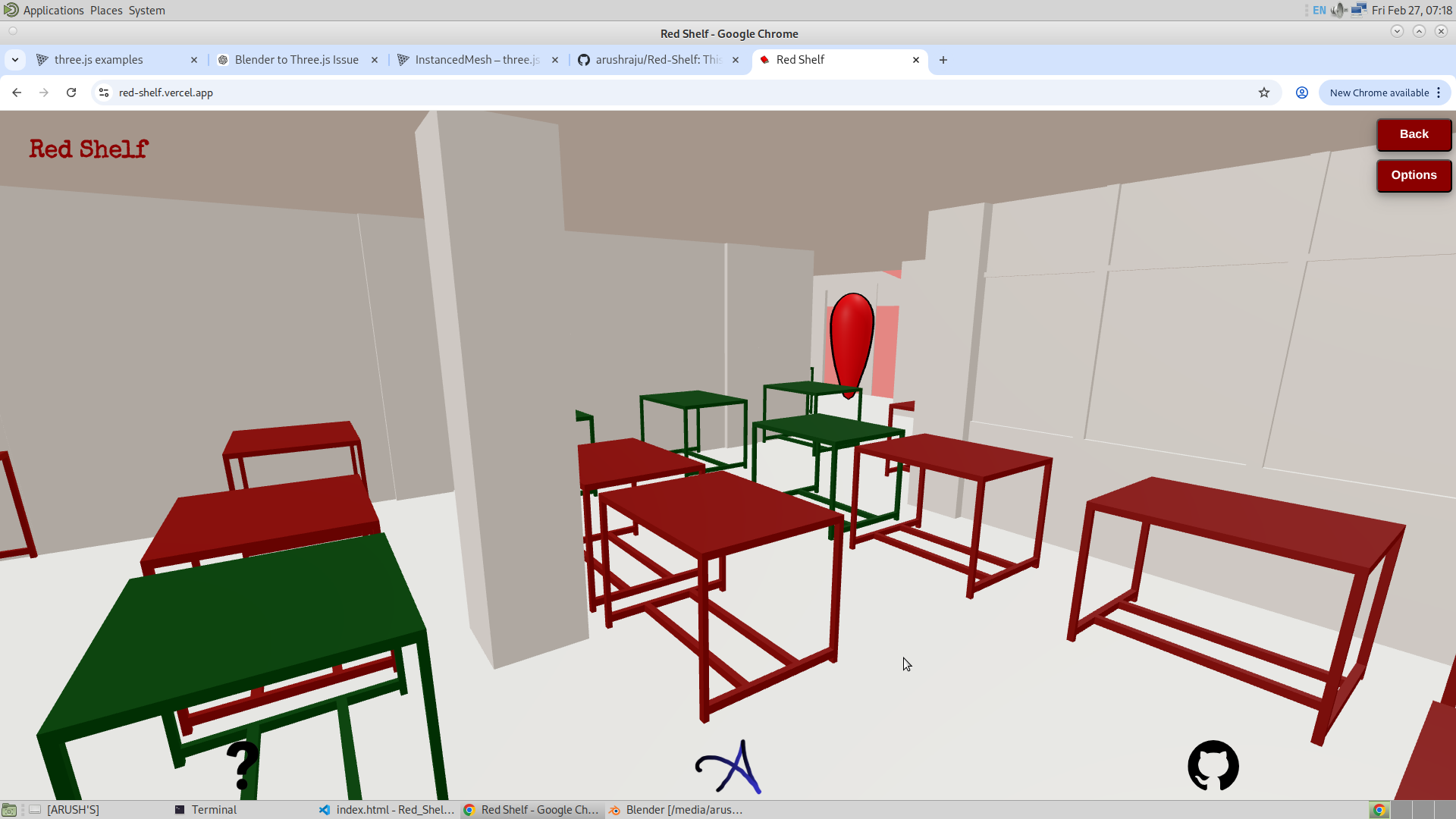Image of seats with seat occupancy enabled on the ground floor